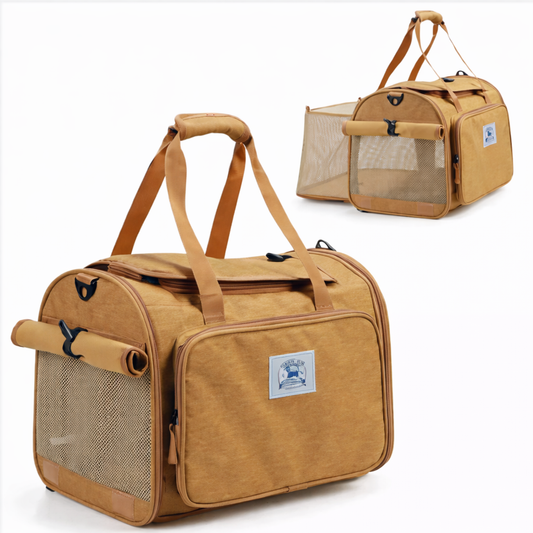 Expandable Large-Space Single Shoulder Handbag Travel Cat Carrier Bag