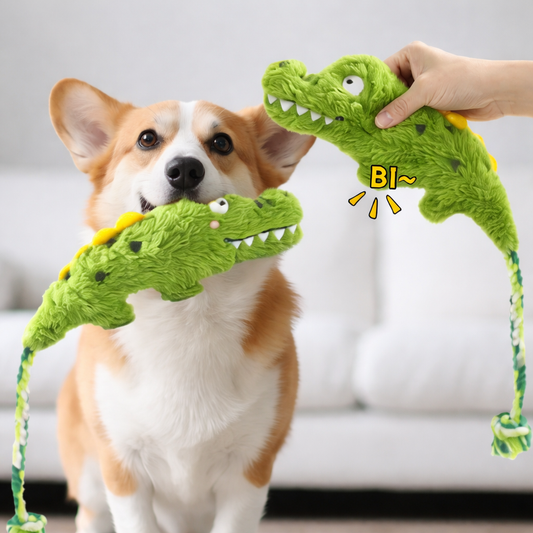 Animal Series Plush Squeak Dog Teething Toy