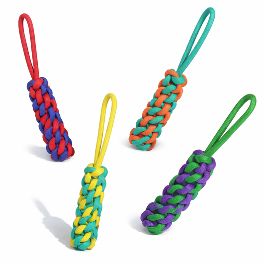 Braided Rope Stick Tug Dog Toy - Color Clash